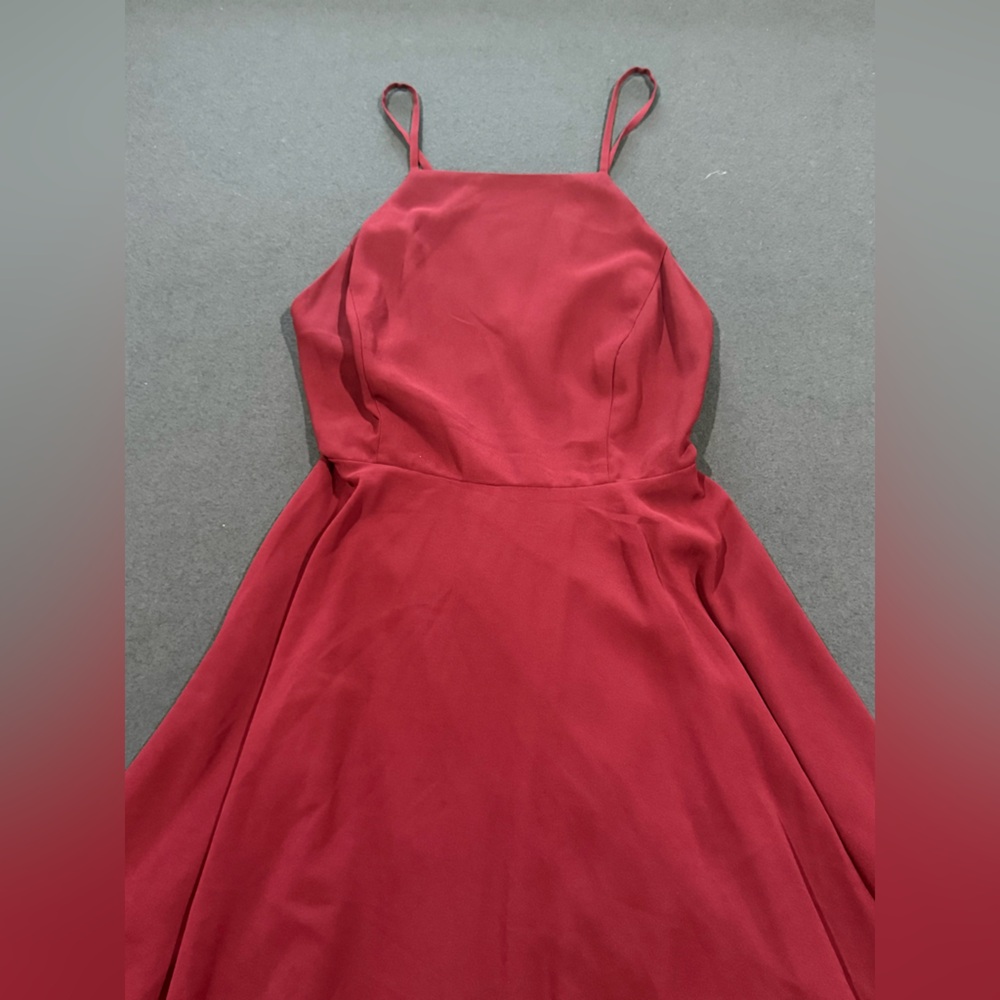 Lulu's Strapless Red Dress